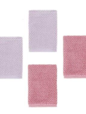 4 Wild Sage Savannah Quick Dry 90% Cotton 16"x28" HAND Towels = LAVENDER + MAUVE